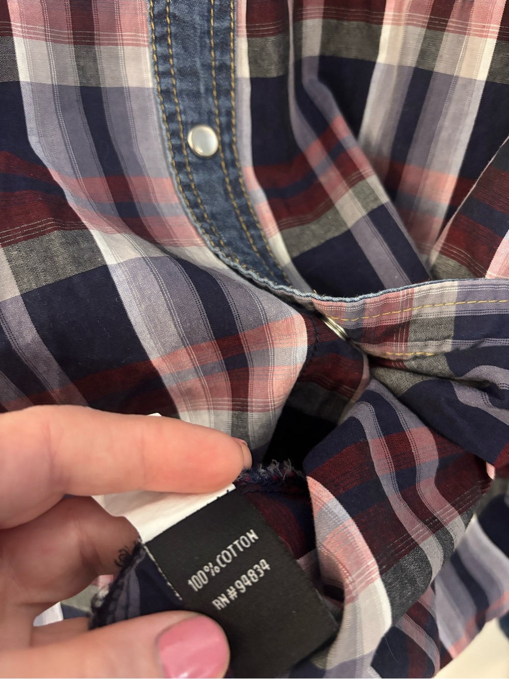 Western Plaid Cotton shirt - Picture 3 of 4